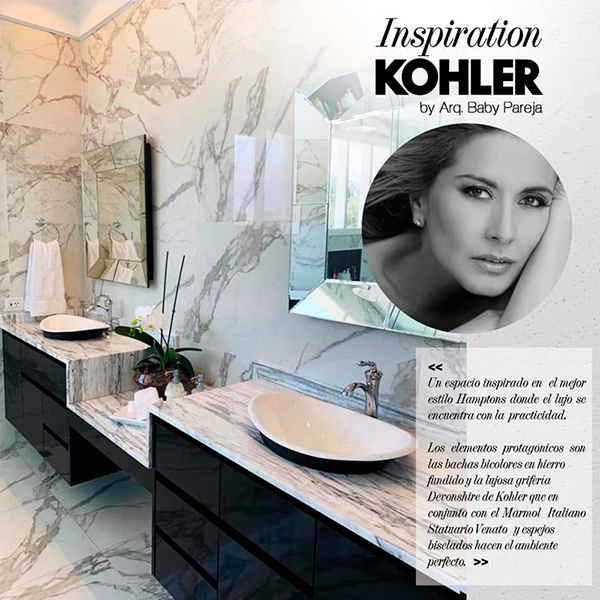 Inspiración Kohler por Arq. Baby Pareja